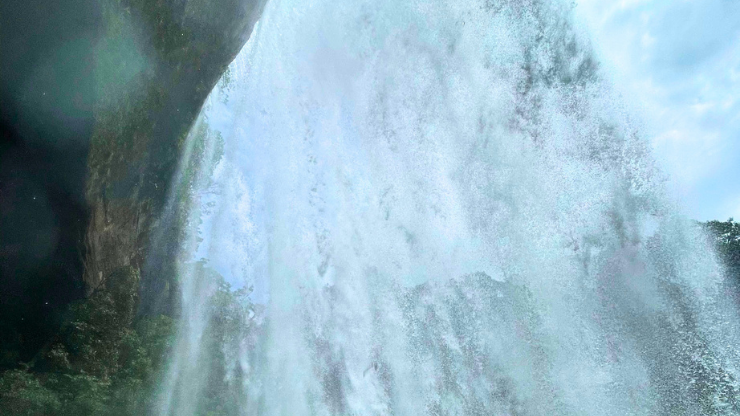 Cascada Telares de Cristal camina detrás Mesetas plan 4 días